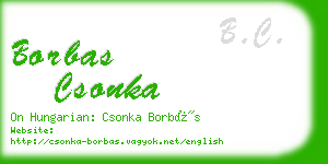 borbas csonka business card
